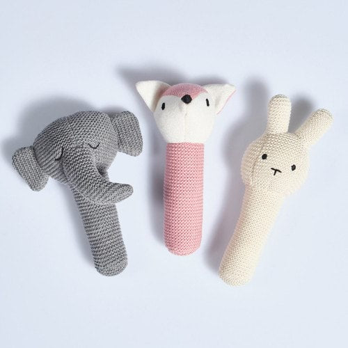 Baby plush knitted toy - Bunny