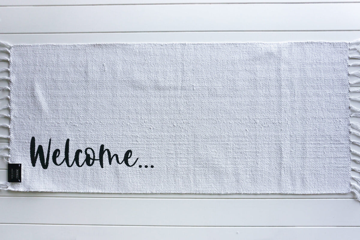 Welcome Long Cotton Mat | Customised Home